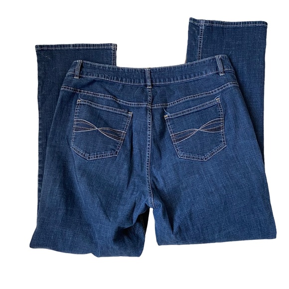 Riders Lee Jeans Classic Mid Rise Boot Cut Medium Wash Blue Stretch Straight Leg - Picture 5 of 5